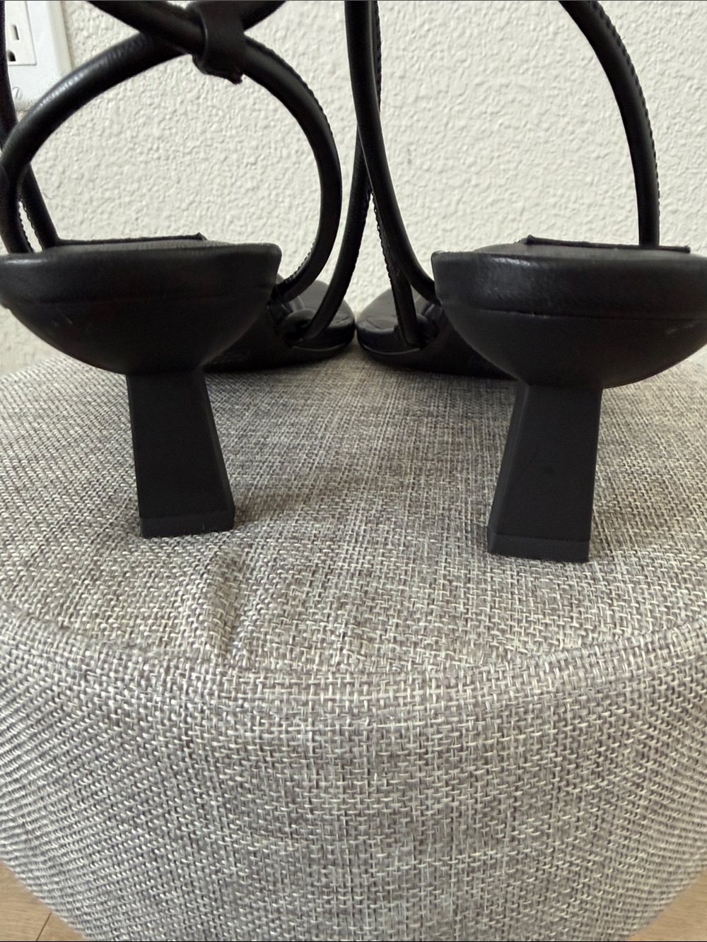 Senso Black Wella Strappy Swuare Toe Kitten Spool Sandal Heel Au 38 Us 7.5/8 View 5